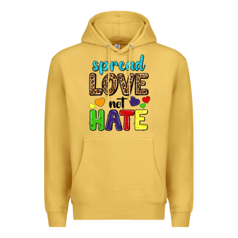 Spread Love Not Hate Premium Hoodie by texasbilliewilder | Teevron