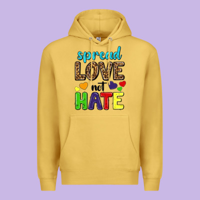 Spread Love Not Hate Premium Hoodie Designed By Texasbilliewilder