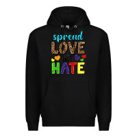 Black spread love not hate Premium Hoodie - texasbilliewilder