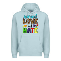Blue Mist spread love not hate Premium Hoodie - texasbilliewilder