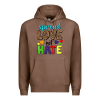 Chestnut spread love not hate Premium Hoodie - texasbilliewilder
