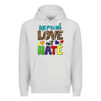 Dove Grey spread love not hate Premium Hoodie - texasbilliewilder