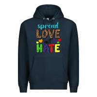Navy spread love not hate Premium Hoodie - texasbilliewilder