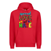 Red spread love not hate Premium Hoodie - texasbilliewilder