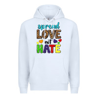 White spread love not hate Premium Hoodie - texasbilliewilder