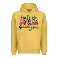 Antique Gold less people more dogs paw zillion Premium Hoodie - Zillion Design Studio