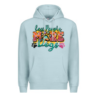 Blue Mist less people more dogs paw zillion Premium Hoodie - Zillion Design Studio