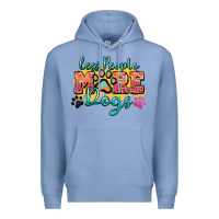 Colony Blue less people more dogs paw zillion Premium Hoodie - Zillion Design Studio
