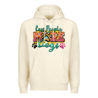 Sandshell less people more dogs paw zillion Premium Hoodie - Zillion Design Studio