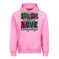 Fuchsia Pink sarcasm is my love language Urban Hoodie - Zillion Design Studio