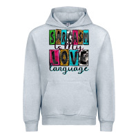 Heather Grey sarcasm is my love language Urban Hoodie - Zillion Design Studio