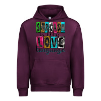 Mauve Wine sarcasm is my love language Urban Hoodie - Zillion Design Studio