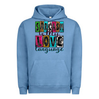 Pigment Pebble Blue sarcasm is my love language Urban Hoodie - Zillion Design Studio