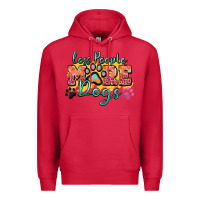 Cardinal less people more dogs paw zillion Premium Hoodie - Zillion Design Studio