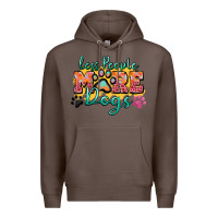 Coffee less people more dogs paw zillion Premium Hoodie - Zillion Design Studio