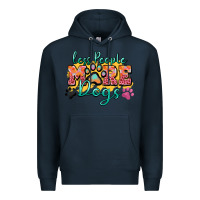 Navy less people more dogs paw zillion Premium Hoodie - Zillion Design Studio