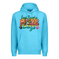 Ocean Blue less people more dogs paw zillion Premium Hoodie - Zillion Design Studio