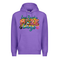 Purple less people more dogs paw zillion Premium Hoodie - Zillion Design Studio