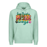 Seafoam less people more dogs paw zillion Premium Hoodie - Zillion Design Studio