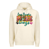 Less People More Dogs Paw Zillion Premium Hoodie | Teevron