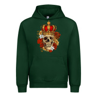 Forest Green Skull King Urban Hoodie - RanaPortraitStore