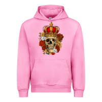 Fuchsia Pink Skull King Urban Hoodie - RanaPortraitStore