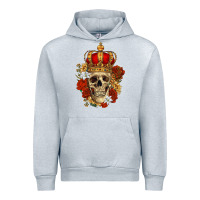 Heather Grey Skull King Urban Hoodie - RanaPortraitStore