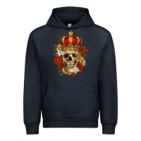 Navy Skull King Urban Hoodie - RanaPortraitStore