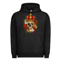 Pigment Black Skull King Urban Hoodie - RanaPortraitStore