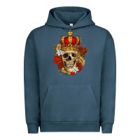 Pigment Midnight Navy Skull King Urban Hoodie - RanaPortraitStore