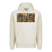 Cow With Aztec Leopard And Sunflower Premium Hoodie | Teevron