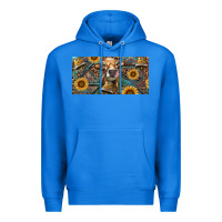 True Royal Cow With Aztec Leopard And Sunflower Premium Hoodie - RanaPortraitStore