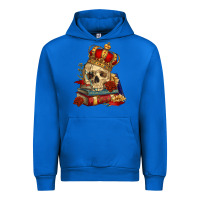 Cobalt Skull With Crown Urban Hoodie - RanaPortraitStore