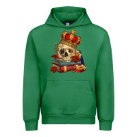 Emerald Skull With Crown Urban Hoodie - RanaPortraitStore
