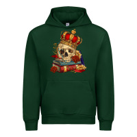 Forest Green Skull With Crown Urban Hoodie - RanaPortraitStore