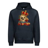 Navy Skull With Crown Urban Hoodie - RanaPortraitStore