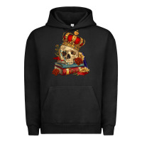 Pigment Black Skull With Crown Urban Hoodie - RanaPortraitStore