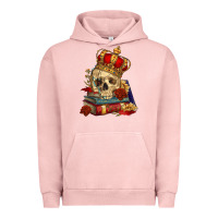 Pigment Salmon Skull With Crown Urban Hoodie - RanaPortraitStore