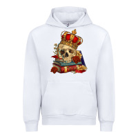 White Skull With Crown Urban Hoodie - RanaPortraitStore