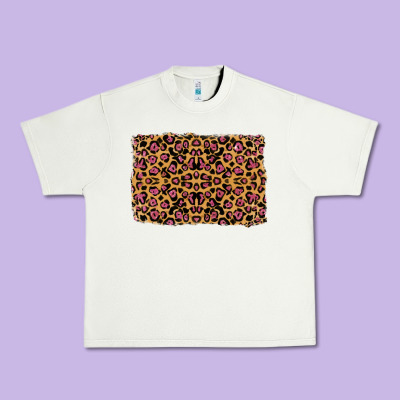 Leopard Glitter Background Urban Heavy Tee Designed By Ranaportraitstore