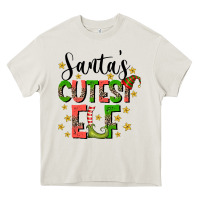 Cream santas cutest elf Heavy Core Tee - CowhideDigitalArt