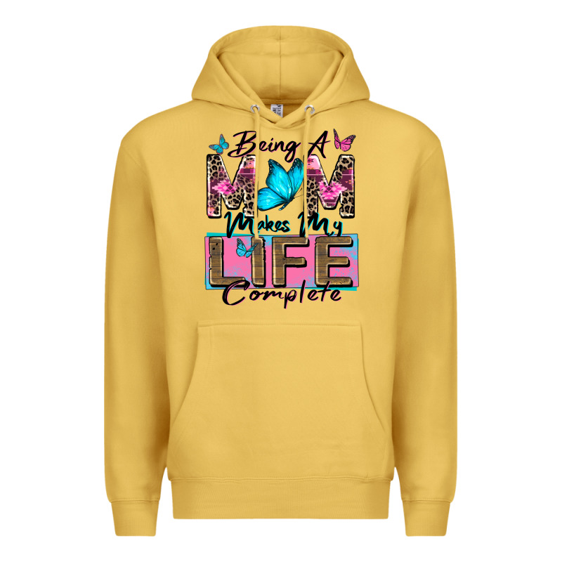 Being A Mom Makes My Life Complete Premium Hoodie by Zillion Design Studio | Teevron