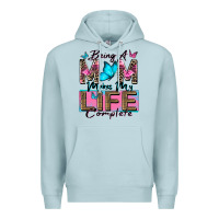 Blue Mist being a mom makes my life complete Premium Hoodie - Zillion Design Studio