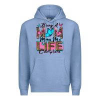 Colony Blue being a mom makes my life complete Premium Hoodie - Zillion Design Studio