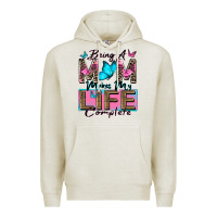 Oatmeal Heather being a mom makes my life complete Premium Hoodie - Zillion Design Studio