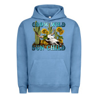 Pigment Pebble Blue grow wild sun child tbw Urban Hoodie - texasbilliewilder