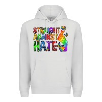 Dove Grey straight against hate pride lgbtq Premium Hoodie - texasbilliewilder