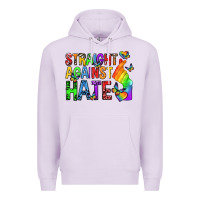 Lilac straight against hate pride lgbtq Premium Hoodie - texasbilliewilder
