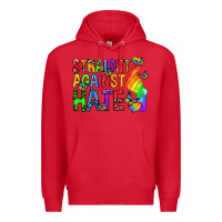 Red straight against hate pride lgbtq Premium Hoodie - texasbilliewilder