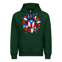 Forest Green puerto rico sunflower Urban Hoodie - texasbilliewilder